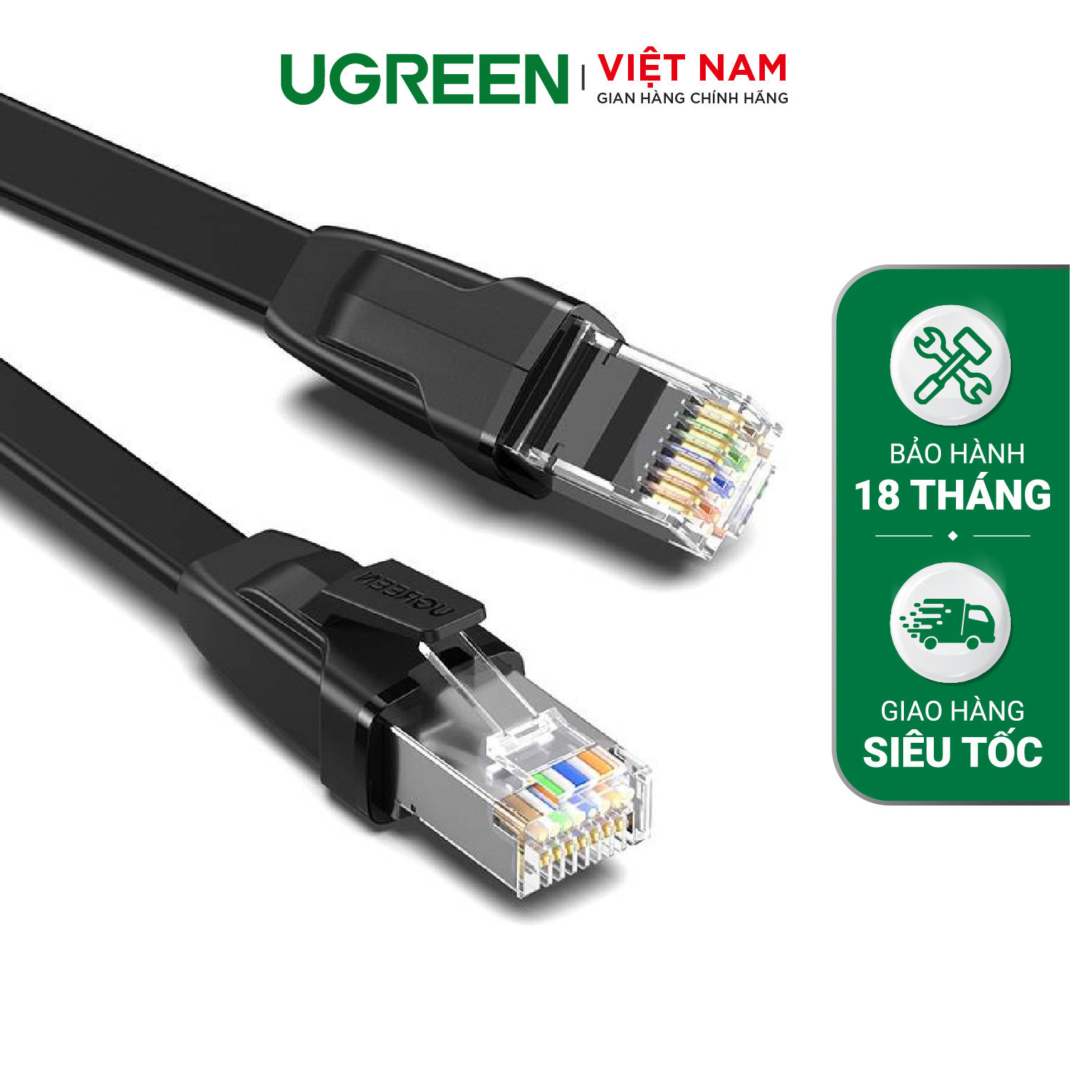 Cáp mạng Cat8 RJ45 UGREEN NW134 - Tốc độ truyền lên đến 40Gbps - Lõi đồng nguyên chất, tín hiệu truyeenf tải không suy hao - » Ugreen Việt Nam cap-m-ng-cat8-rj45-ugreen-nw134-t-c-d-truy-n-len-d-n-40gbps-loi-d-ng-500x500