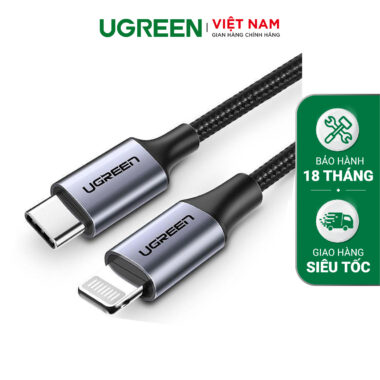 Cáp sạc nhanh iPhone UGREEN US304 Sạc nhanh PD100W, đạt chuẩn Mfi