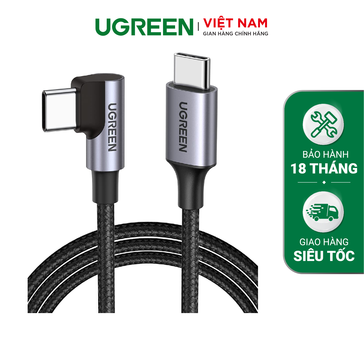 Cáp sạc nhanh PD60W UGREEN US255 - Đầu bẻ vuông góc chống gập gãy, Sạc nhanh chuẩn Quick Charge 3.0 dòng 3A » Ugreen Việt Nam cap-s-c-nhanh-pd60w-ugreen-us255-d-u-b-vuong-goc-ch-ng-g-p-gay-s-c-nhanh-500x500