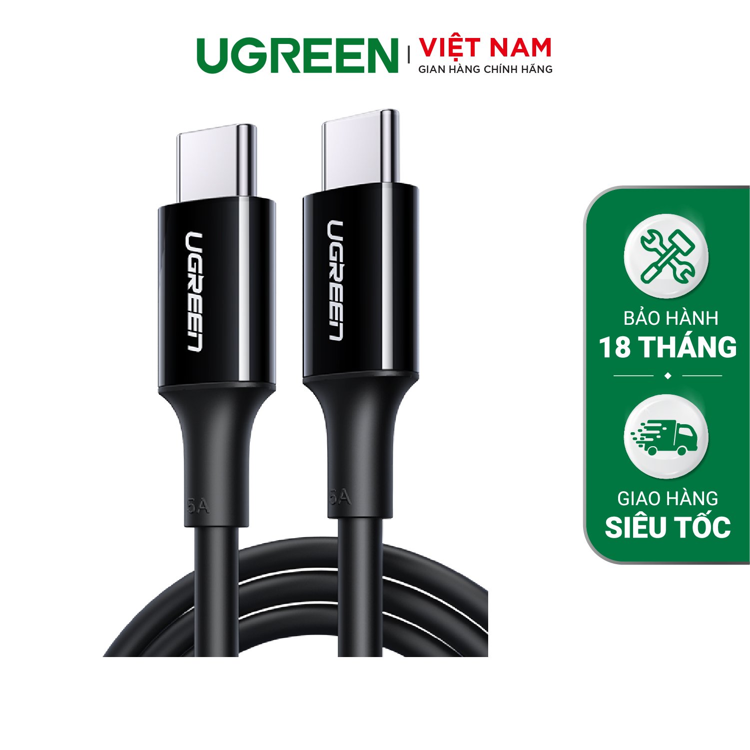 Cáp sạc nhanh Type C UGREEN US300 PD100W, 5A sạc và truyền dữ liệu » Ugreen Việt Nam cap-s-c-nhanh-type-c-ugreen-us300-pd100w-5a-s-c-va-truy-n-d-li-u-ugreen-500x500
