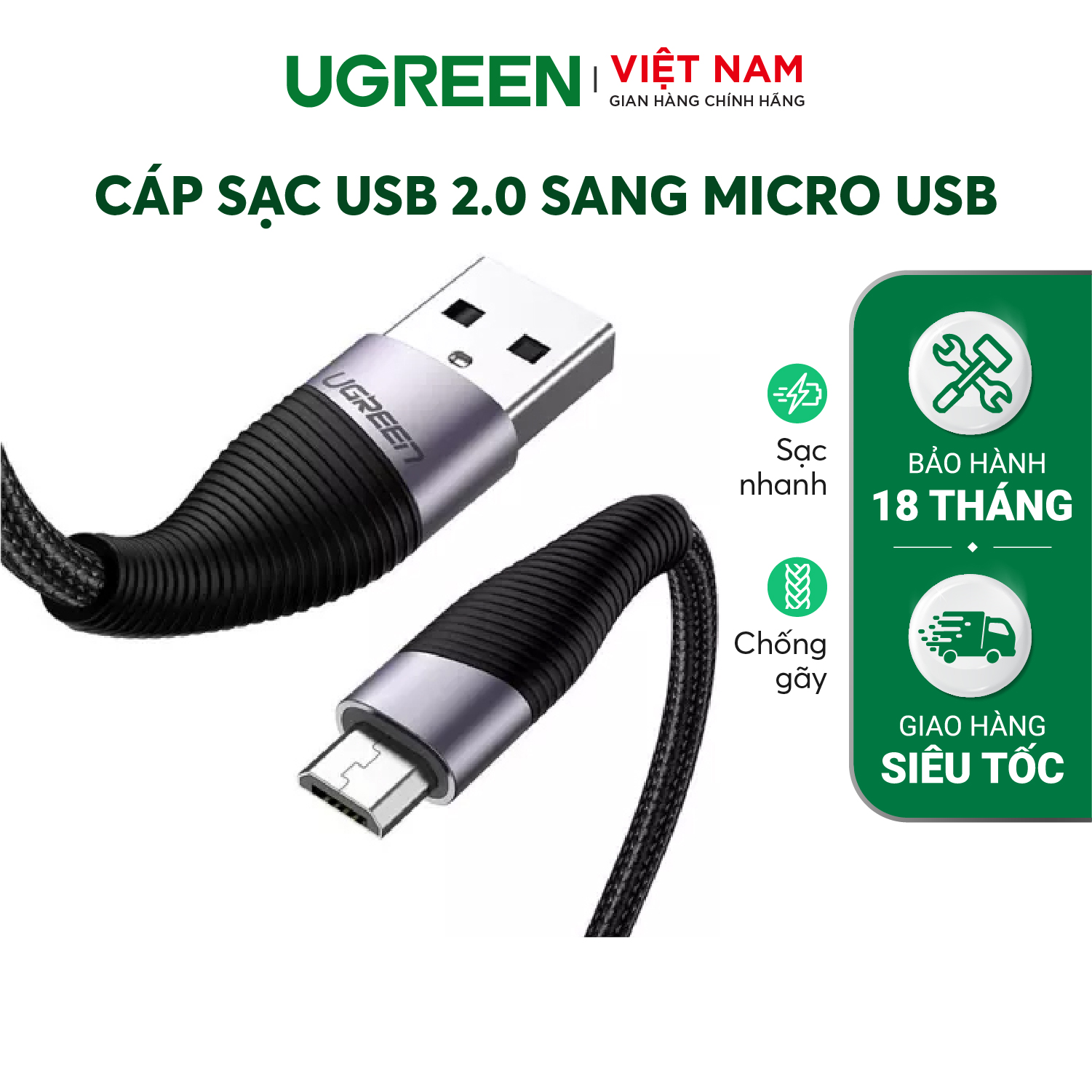 Cáp sạc và truyền dữ liệu cho điện thoại Android USB 2.0 sang Micro USB (hỗ trợ sạc nhanh 18W 5V-2.4A công nghệ sạc Quick Charge 3.0) dài 0.5-2m... cap-s-c-va-truy-n-d-li-u-cho-di-n-tho-i-android-usb-20-sang-micro-usb-h--500x500